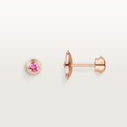 Puces d'oreilles Cartier d'Amour, 2 saphirs rose
