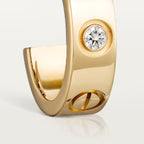 Créoles LOVE, modèle classique, 2 diamants