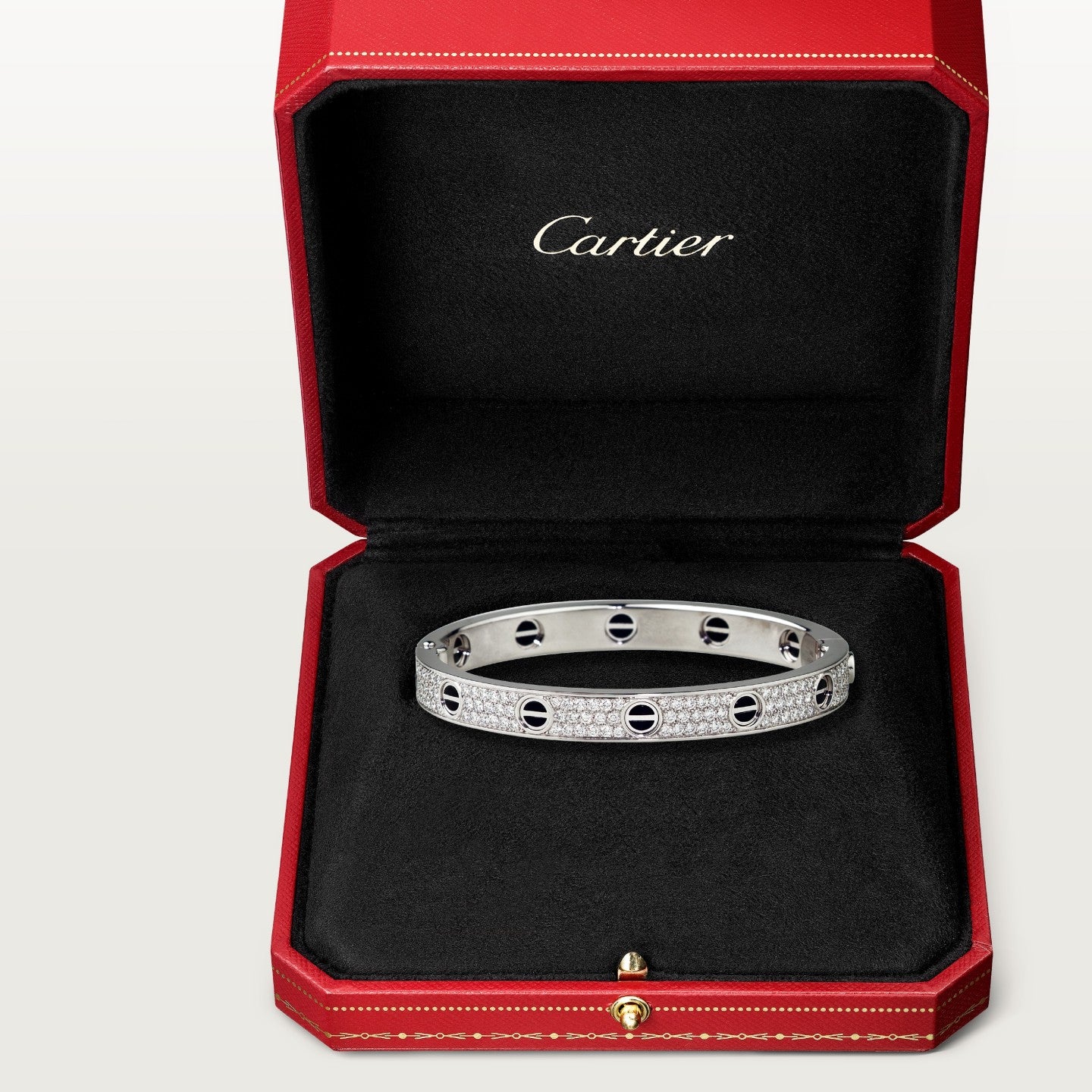 Bracelet LOVE, modèle classique, pavé, céramique