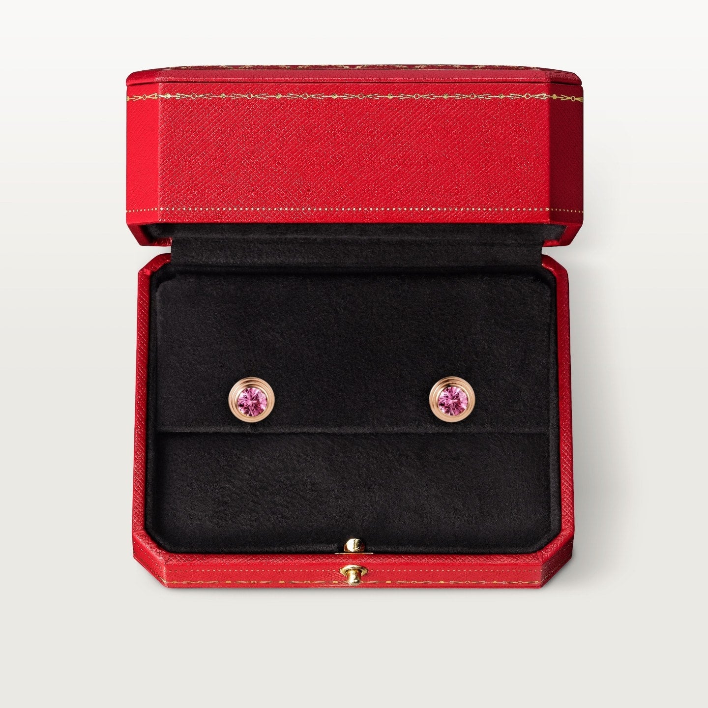 Puces d'oreilles Cartier d'Amour, 2 saphirs rose