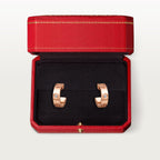 Créoles LOVE, modèle classique, 2 diamants