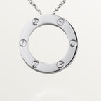 Pendentif LOVE rond, 3 diamants