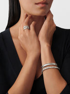 Bague Perlée diamants, 1 rang