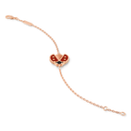 Bracelet Lucky Spring, coccinelle ailes ouvertes