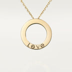 Pendentif LOVE rond, pavé