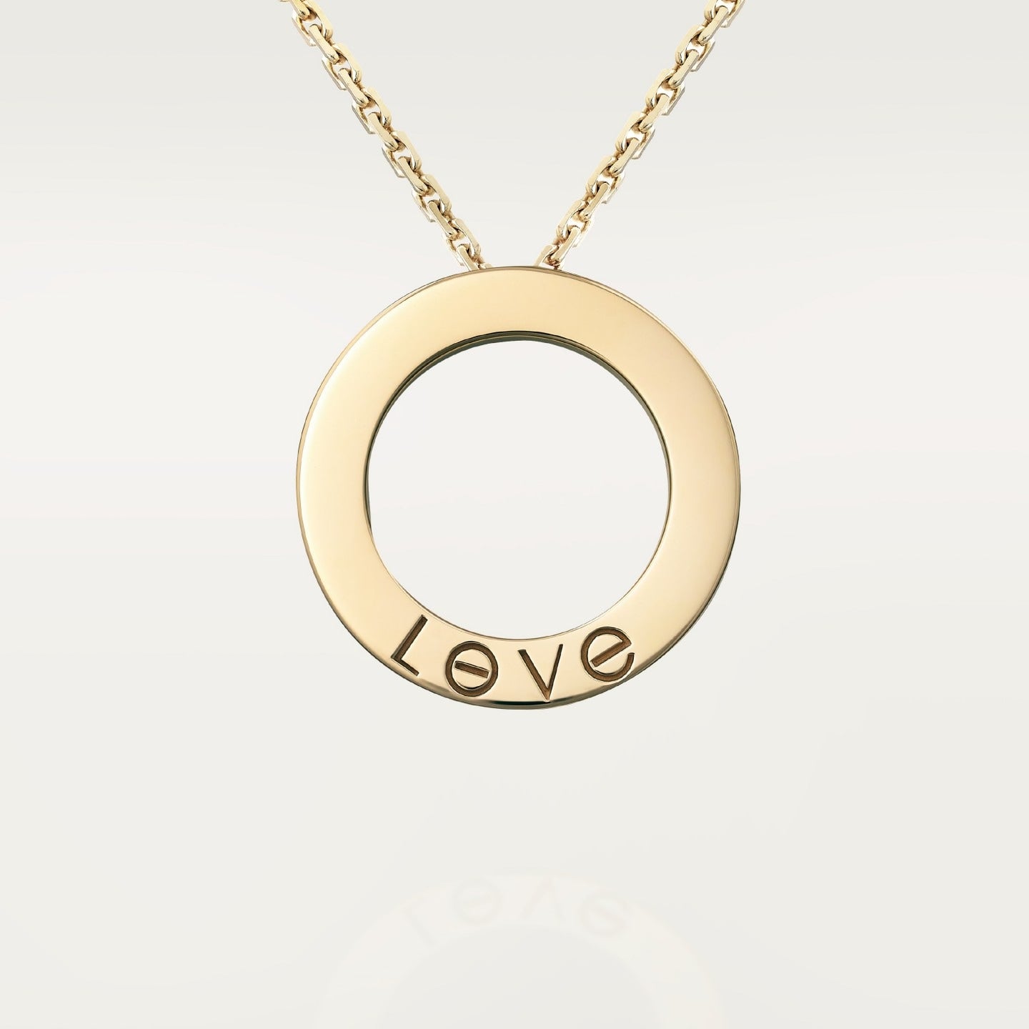 Pendentif LOVE rond, pavé