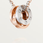 Pendentif LOVE, 6 diamants