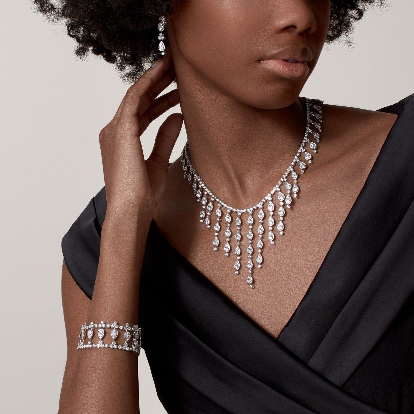 Boucles d'oreilles Pluie de Cartier, diamants