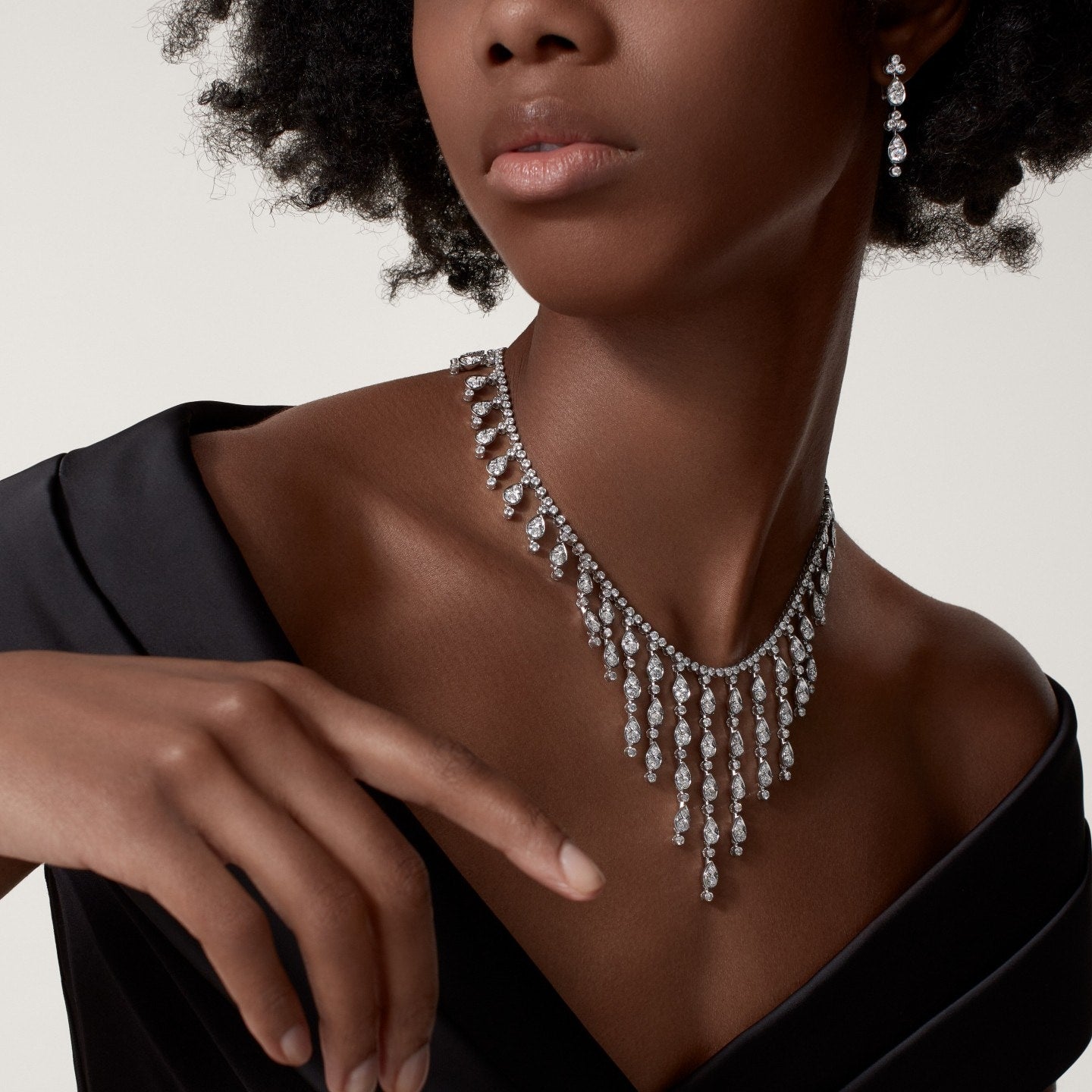 Boucles d'oreilles Pluie de Cartier, diamants