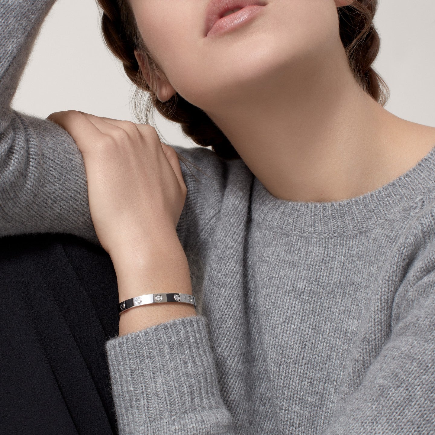 Bracelet LOVE, modèle classique, 10 diamants, fermeture une vis