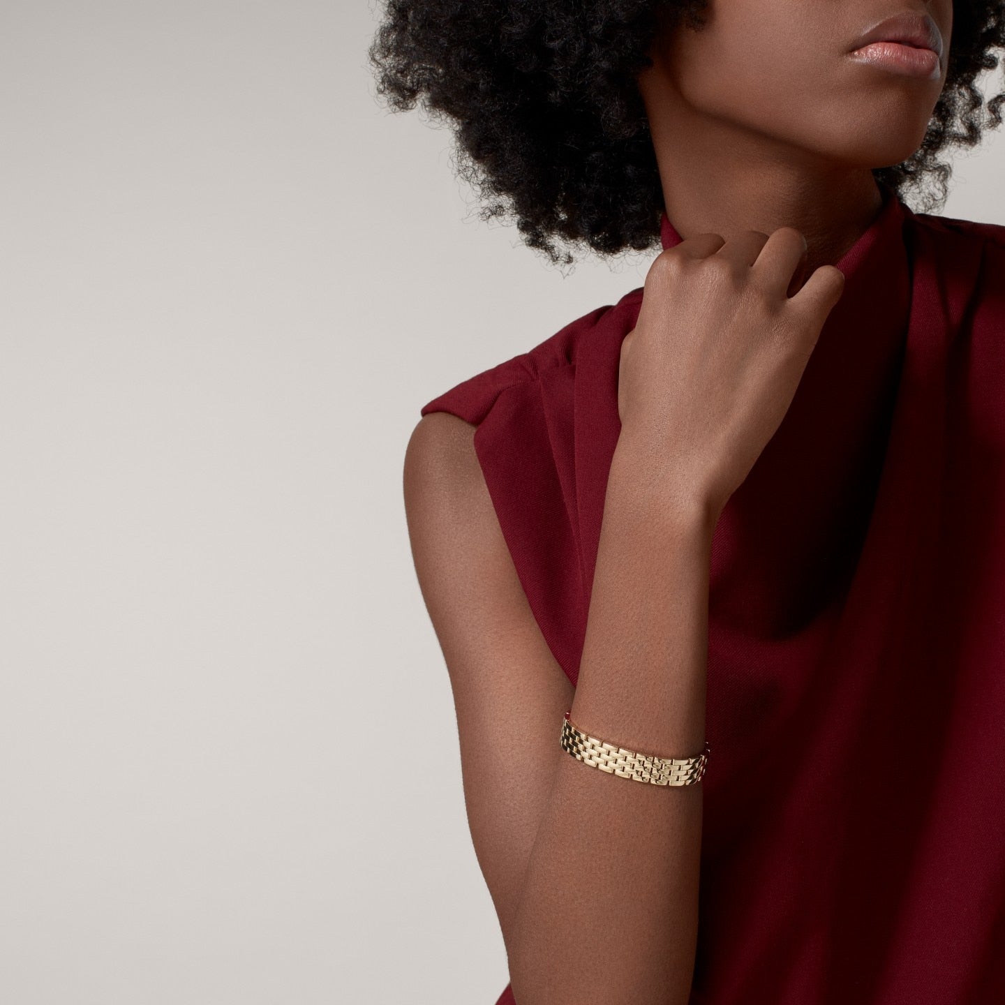 Bracelet Maillon Panthère, cinq rangs