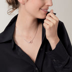 Pendentif LOVE, semi-pavé
