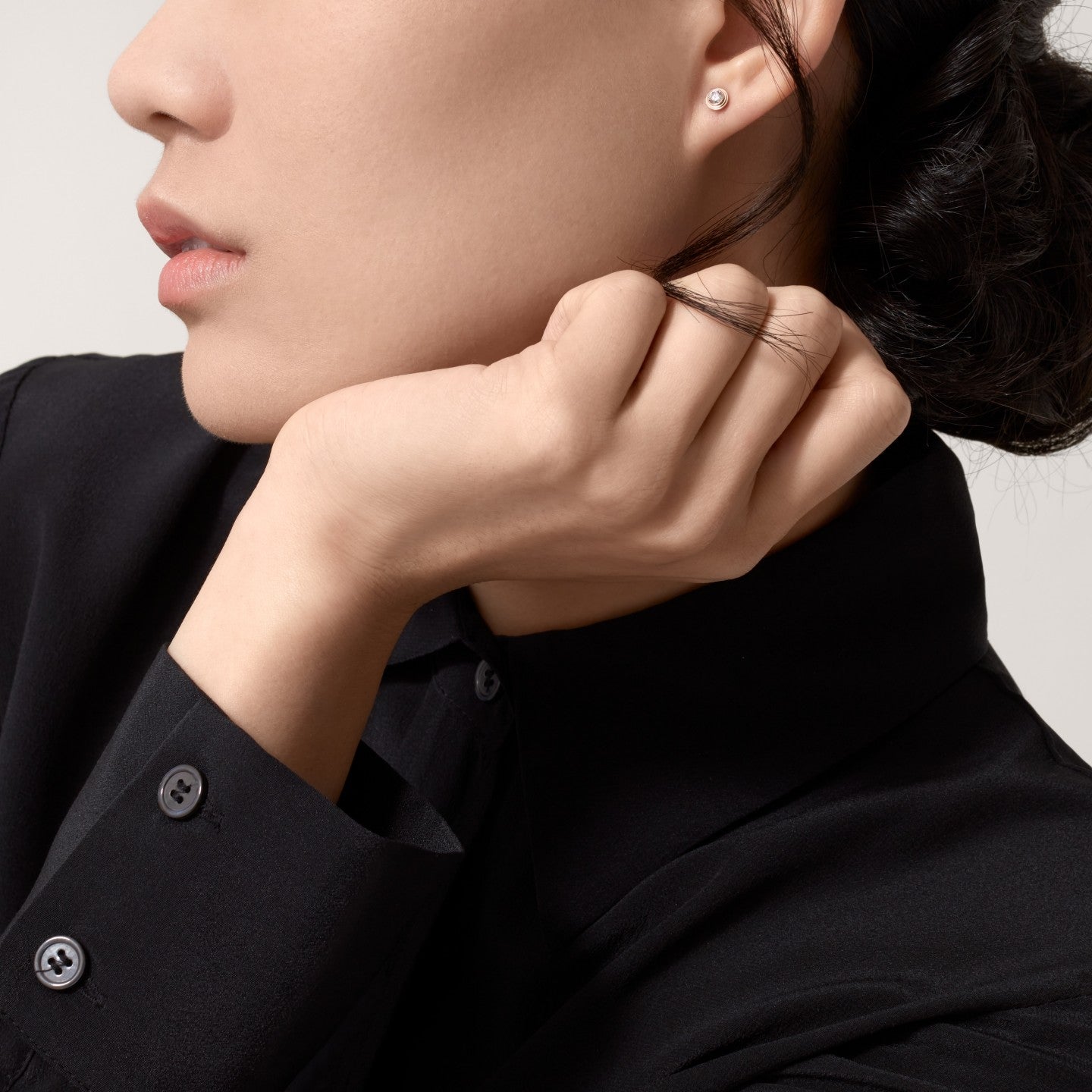 Puces d'oreilles Cartier d'Amour, 2 diamants taille brillant, moyen modèle