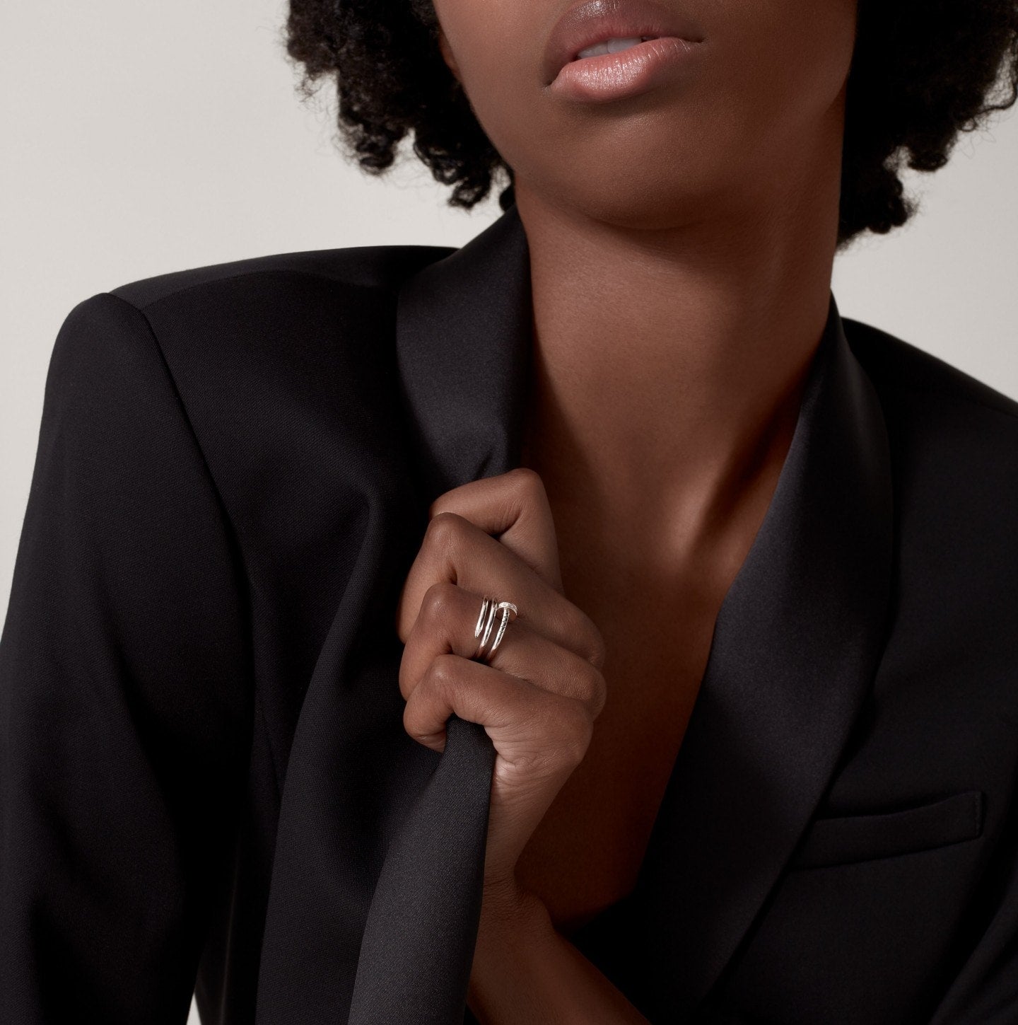 Bague Juste un Clou, double, diamants