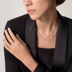 Collier Lignes Essentielles, diamants taille brillant
