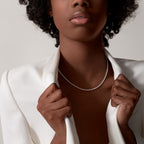 Collier Lignes Essentielles, diamants taille brillant