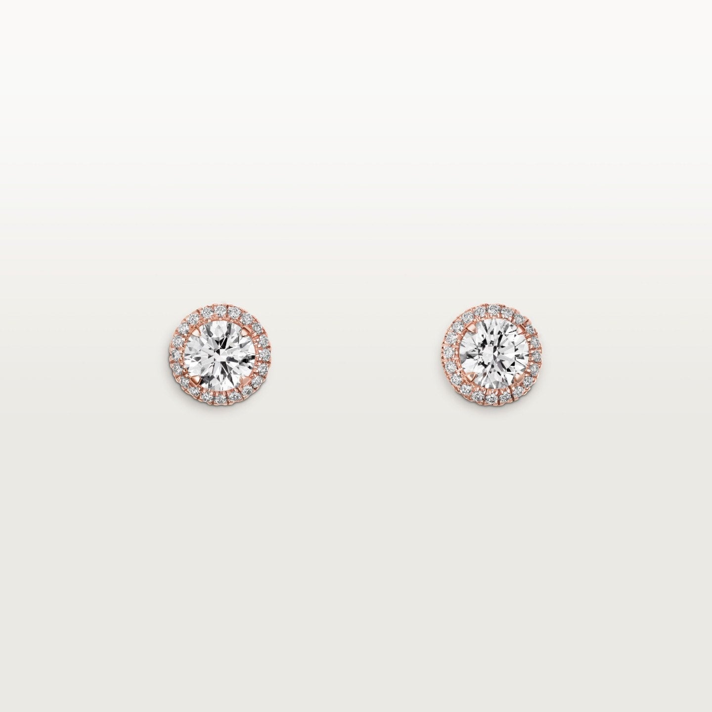 Puces d'oreilles Cartier Destinée, 2 diamants taille brillant, pavées
