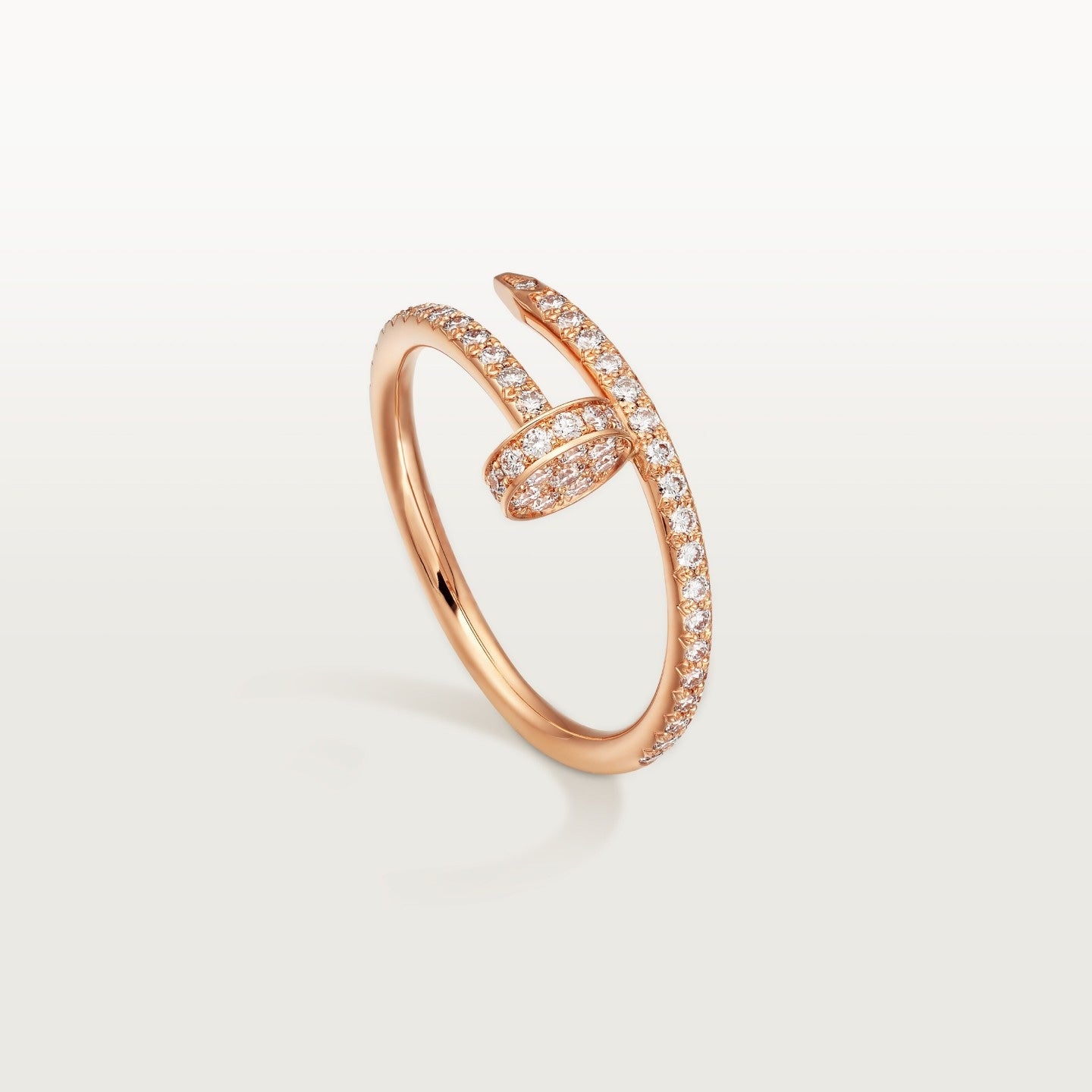 Bague Juste un Clou, petit modèle, semi-pavée