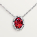 Pendentif Cartier Destinée, rubis taille ovale, pavé