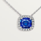 Pendentif Cartier Destinée, saphir taille coussin, pavé