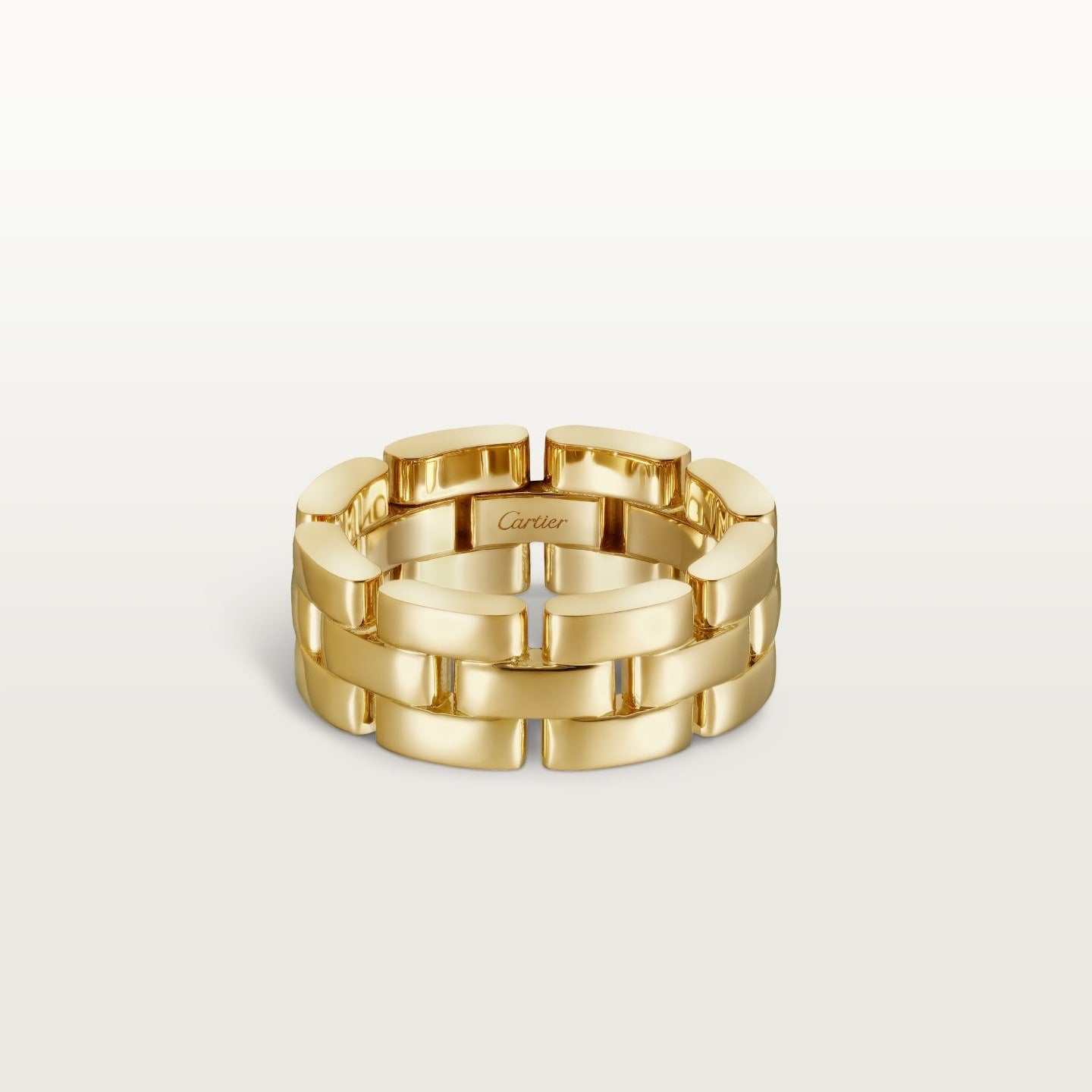 Bague Maillon Panthère, trois rangs