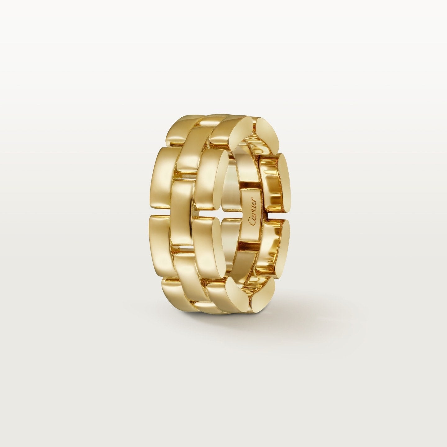 Bague Maillon Panthère, trois rangs