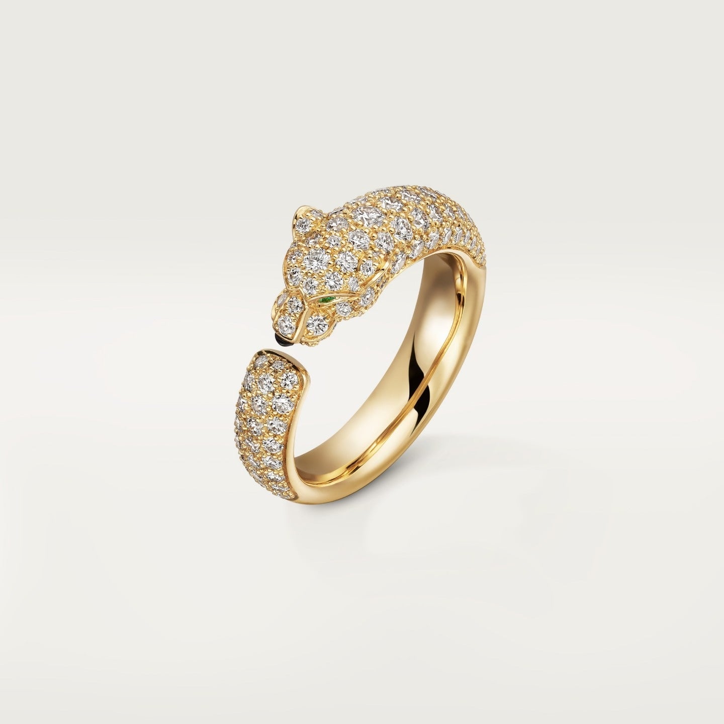 Bague Panthère de Cartier, petit modèle, pavée