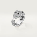 Bague Panthère de Cartier, moyen modèle, semi-pavée