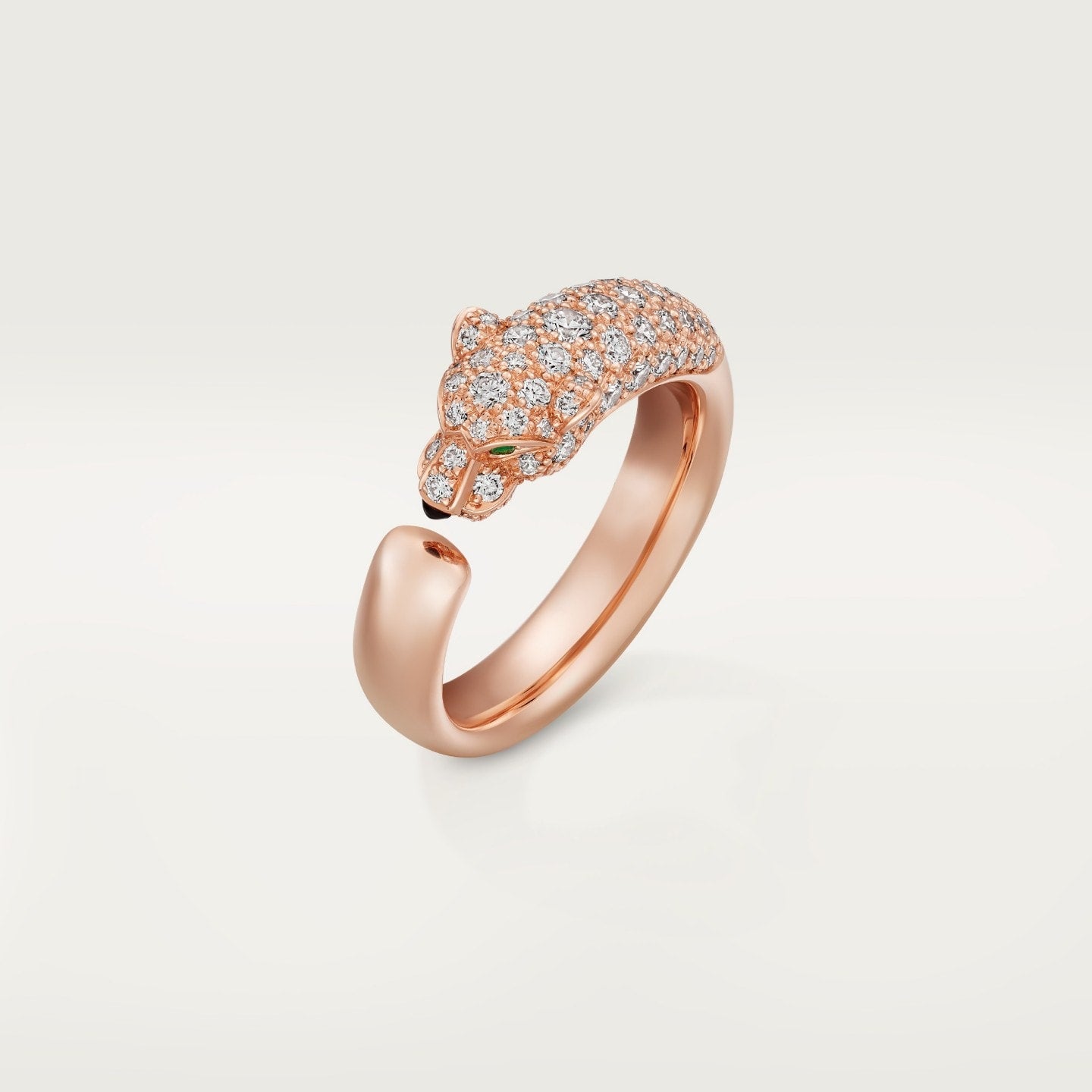 Bague Panthère de Cartier, petit modèle, semi-pavée