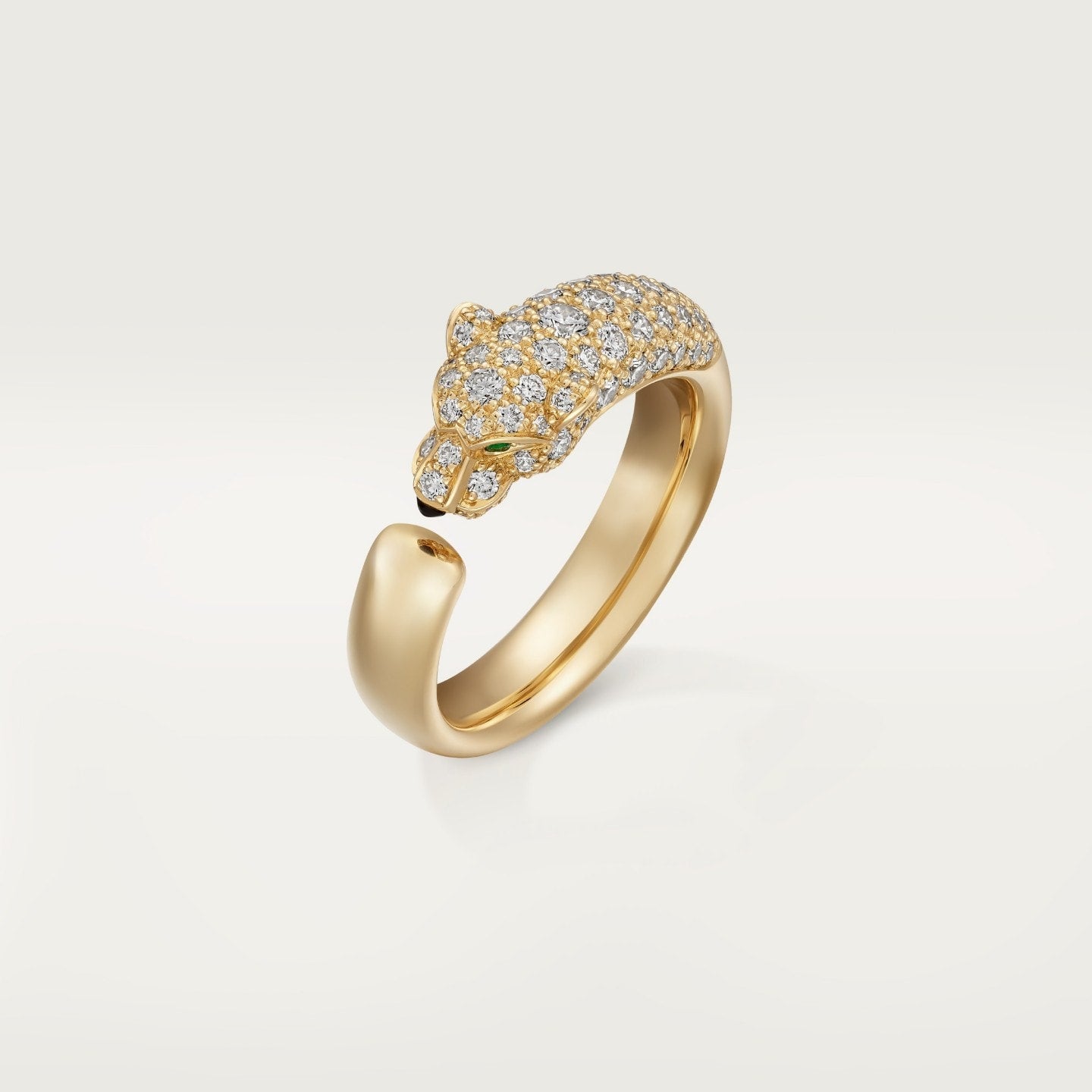 Bague Panthère de Cartier, petit modèle, semi-pavée