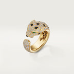 Bague Panthère de Cartier, moyen modèle, semi-pavée