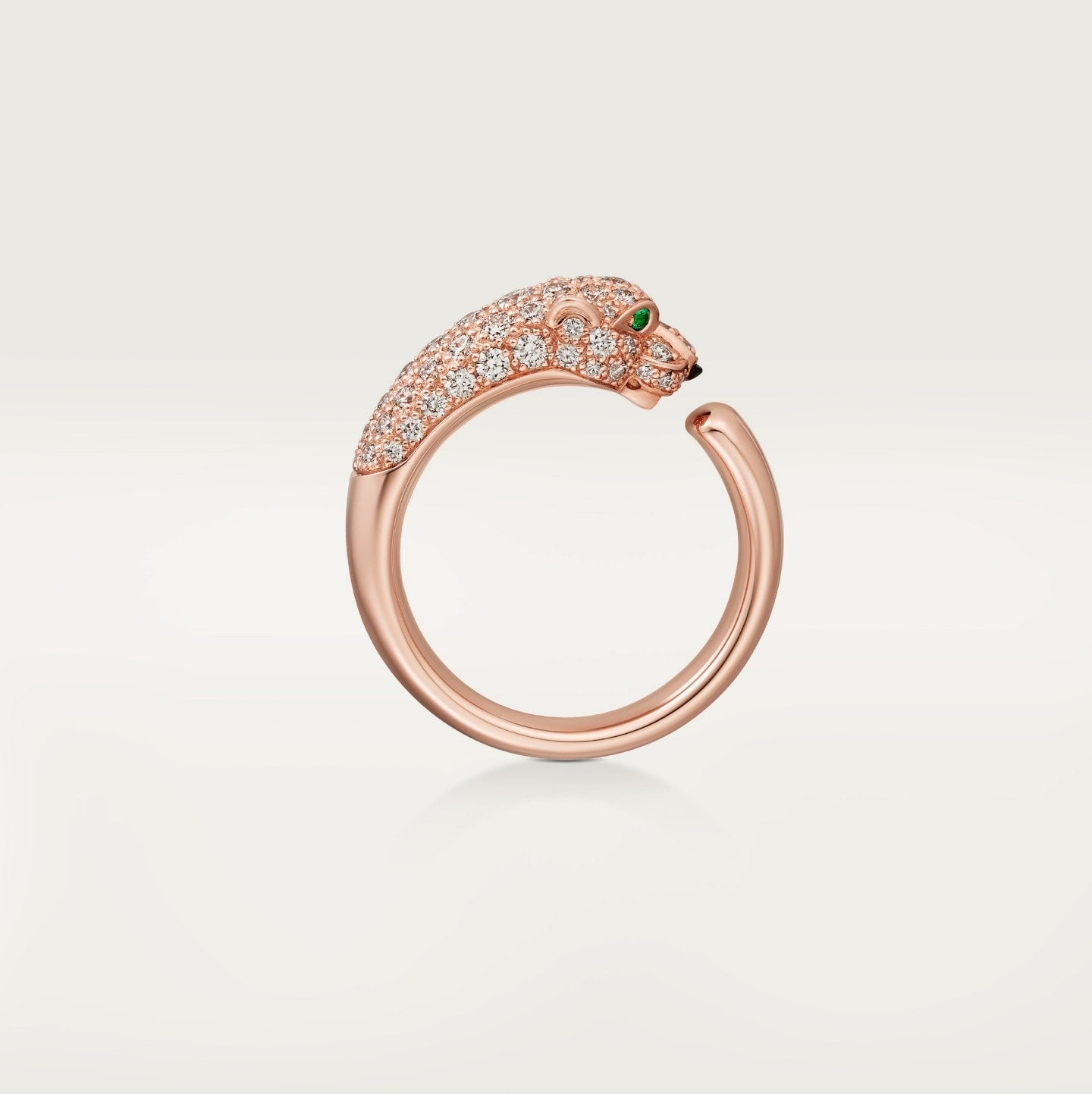 Bague Panthère de Cartier, petit modèle, semi-pavée