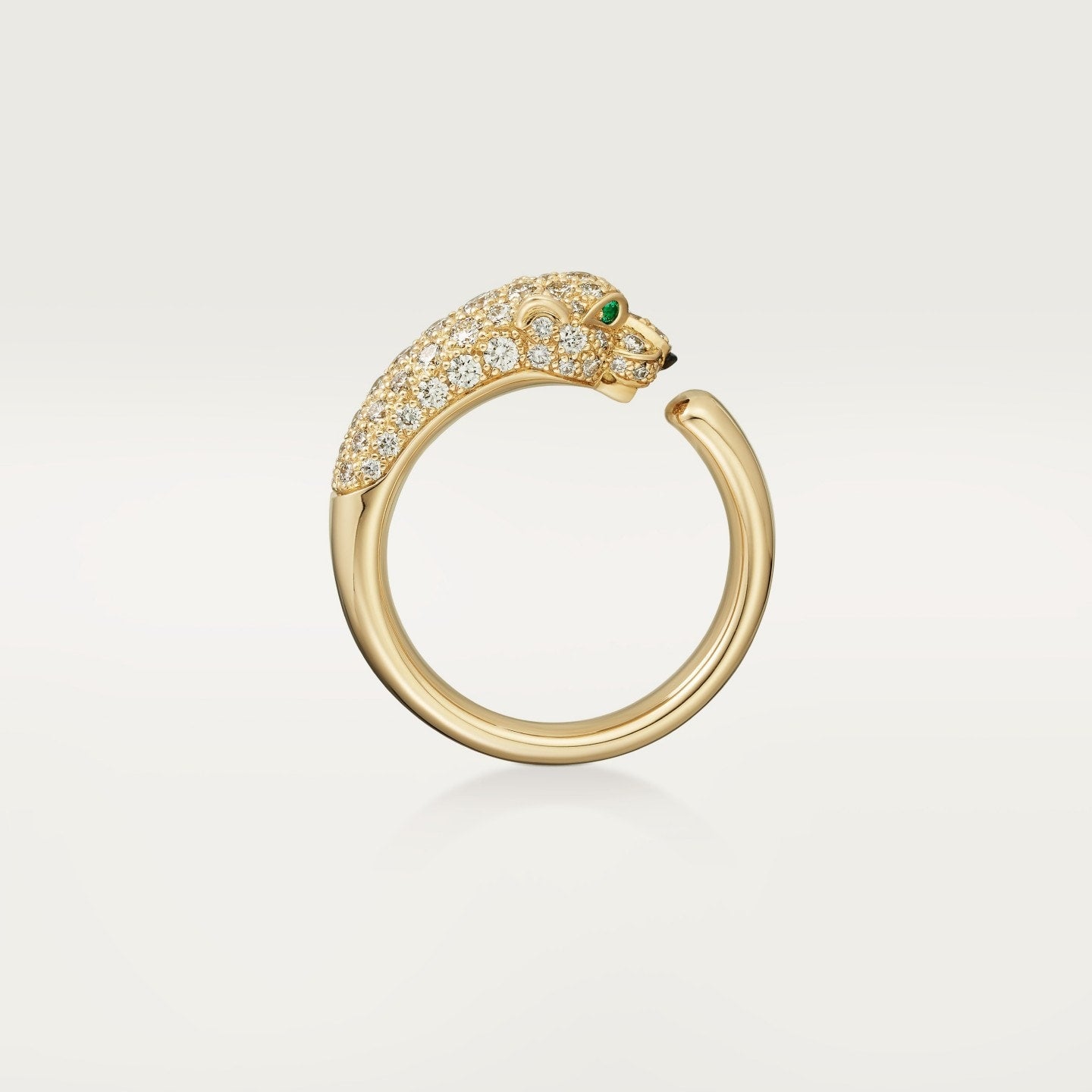 Bague Panthère de Cartier, petit modèle, semi-pavée