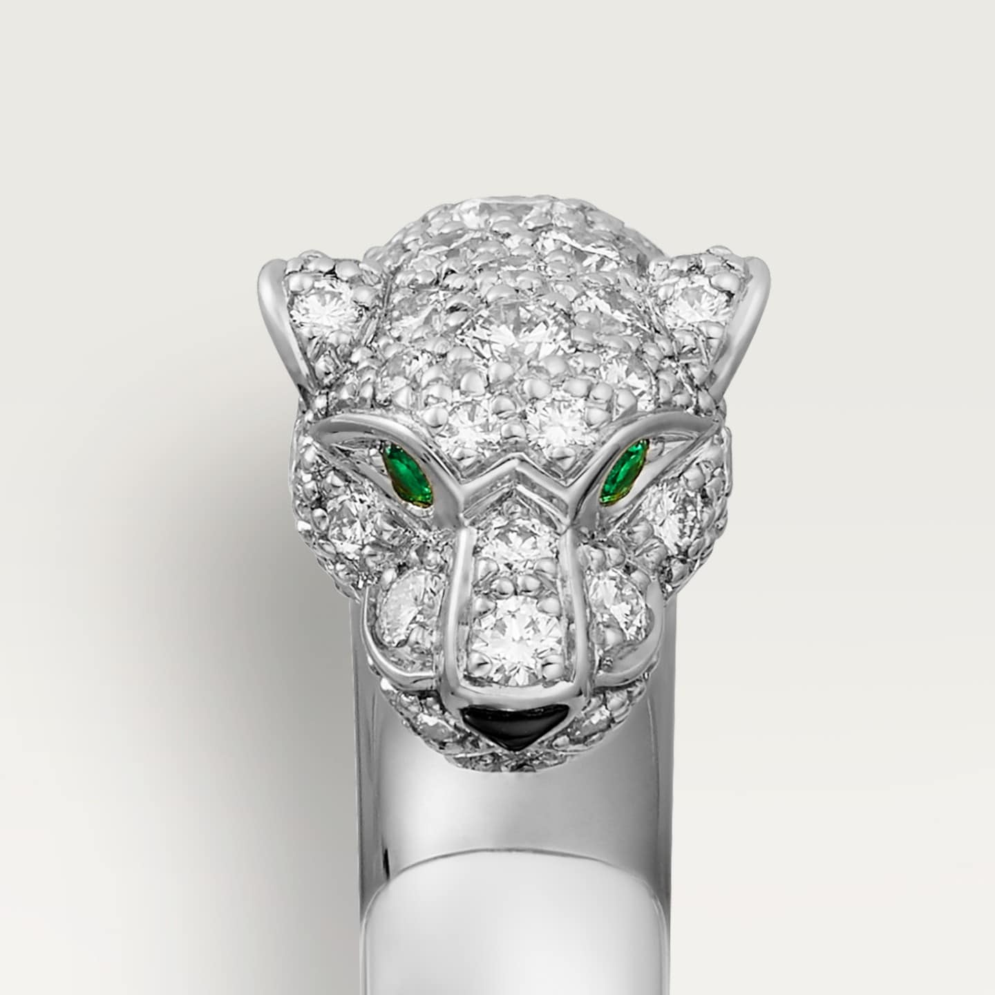 Bague Panthère de Cartier, petit modèle, semi-pavée