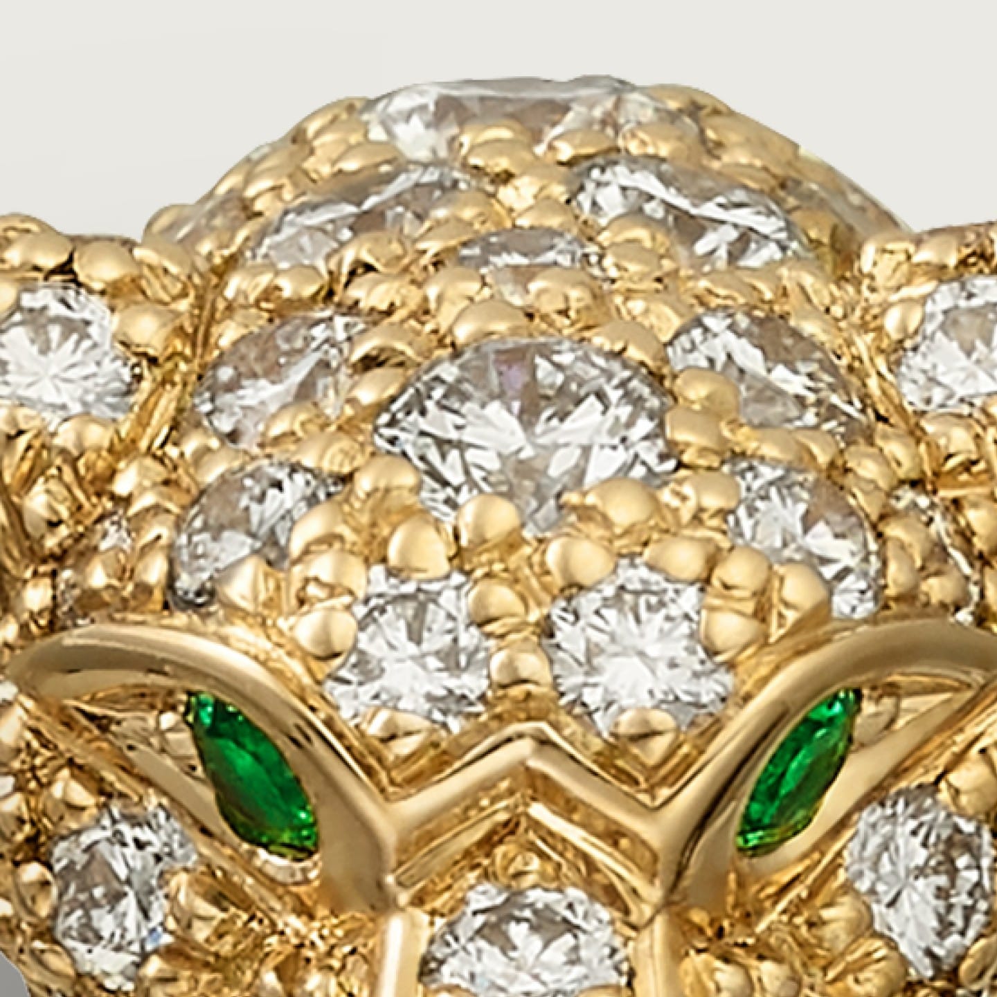 Bague Panthère de Cartier, petit modèle, semi-pavée