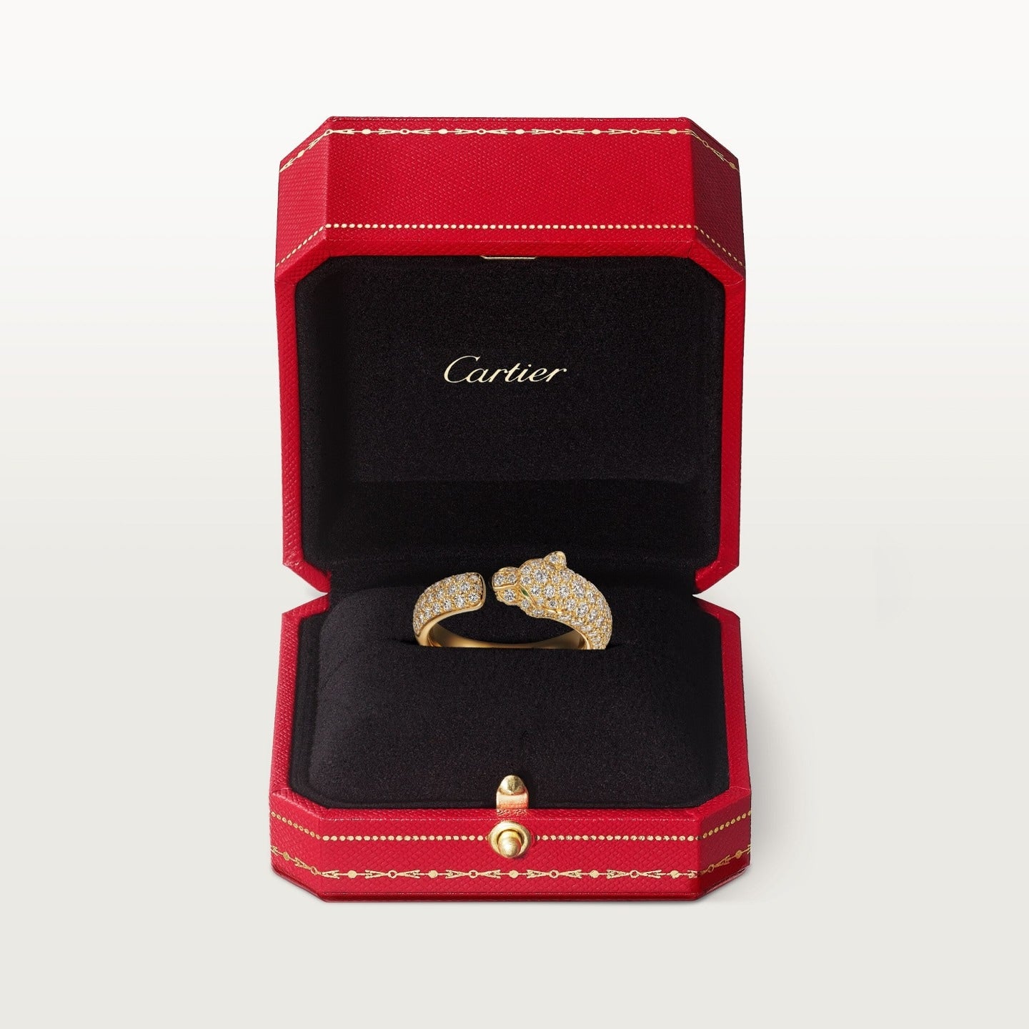 Bague Panthère de Cartier, petit modèle, pavée