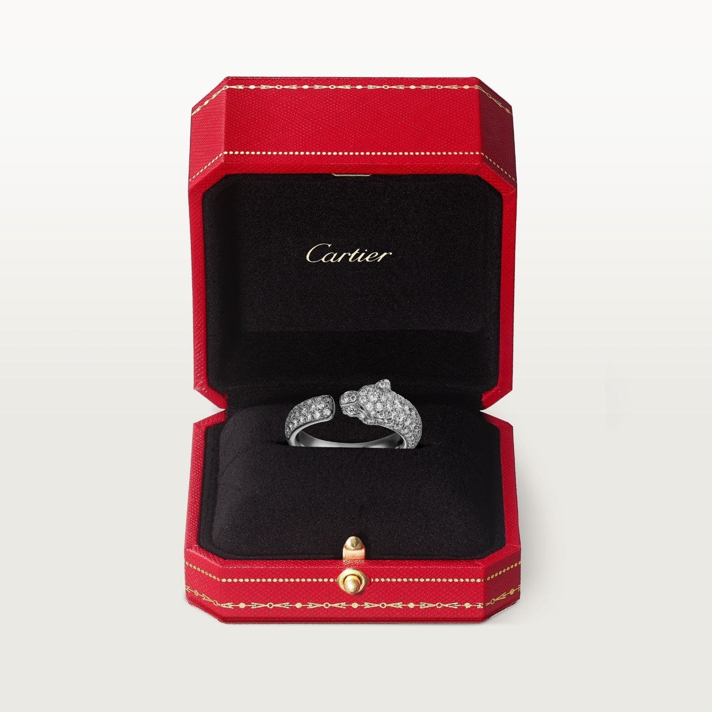 Bague Panthère de Cartier, petit modèle, pavée