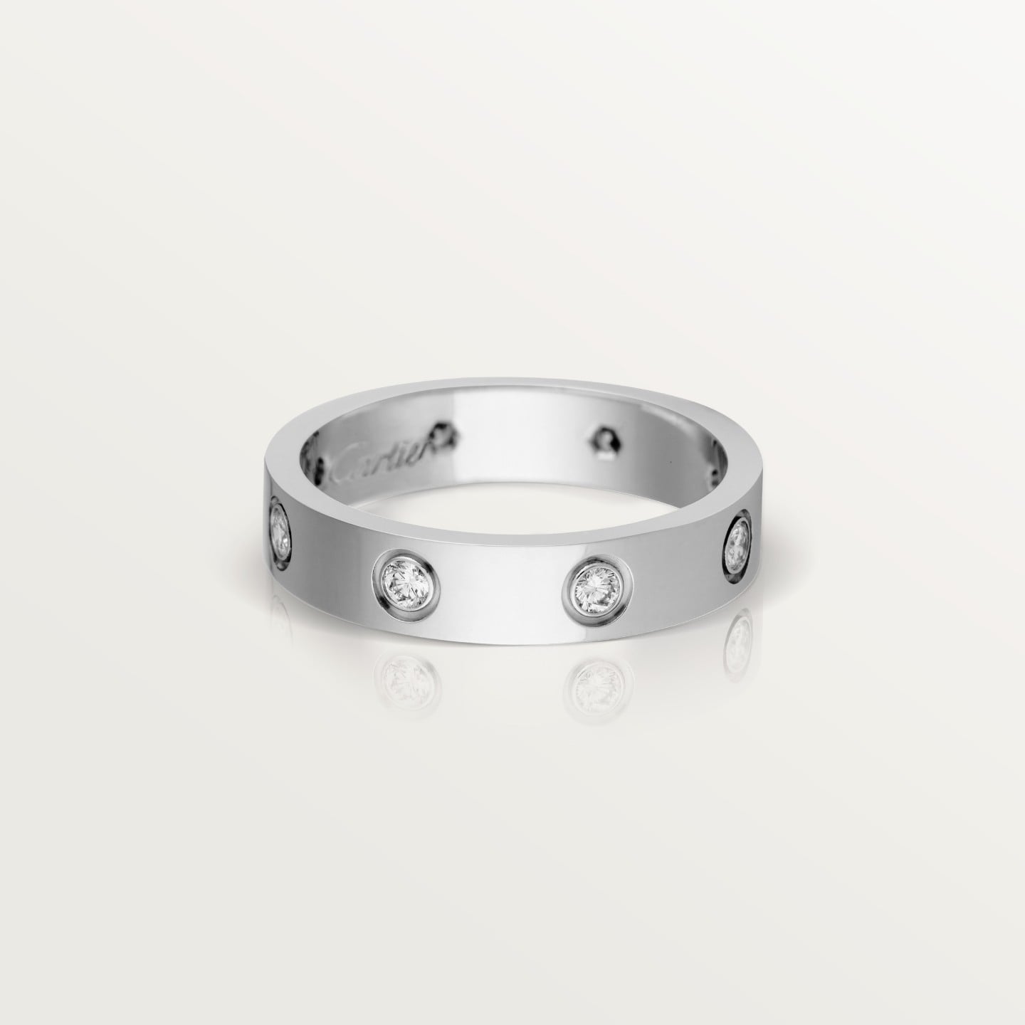 Bague LOVE, petit modèle, 8 diamants