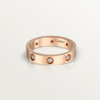 Bague LOVE, petit modèle, 8 diamants