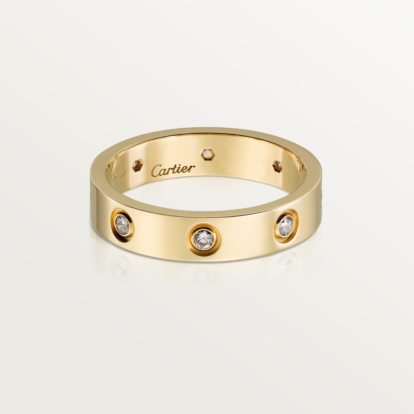 Bague LOVE, petit modèle, 8 diamants