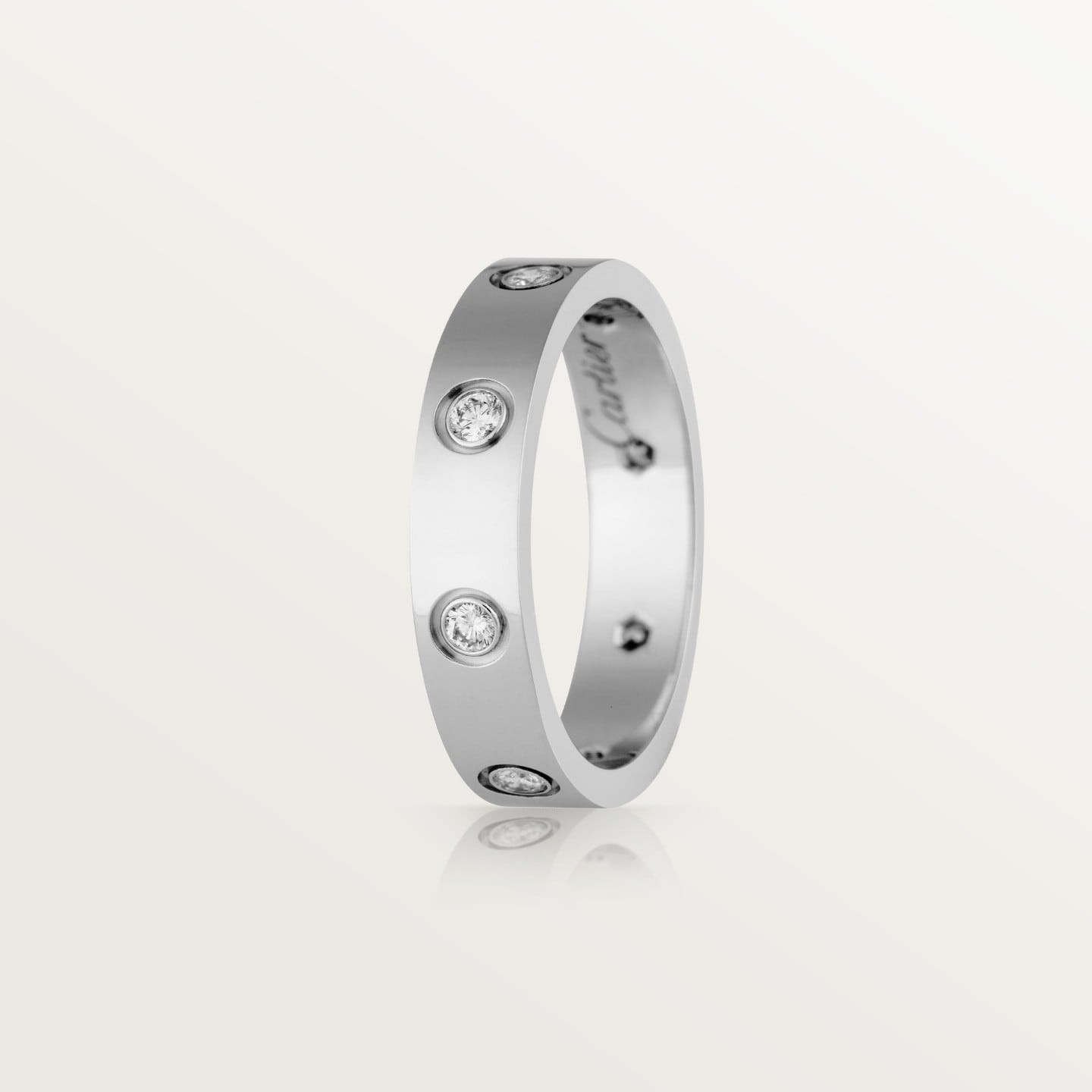 Bague LOVE, petit modèle, 8 diamants