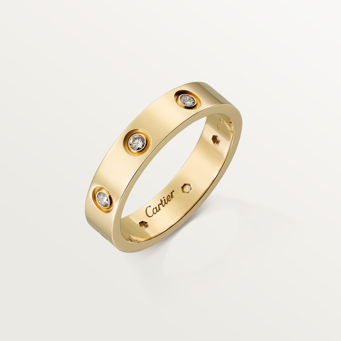 Bague LOVE, petit modèle, 8 diamants
