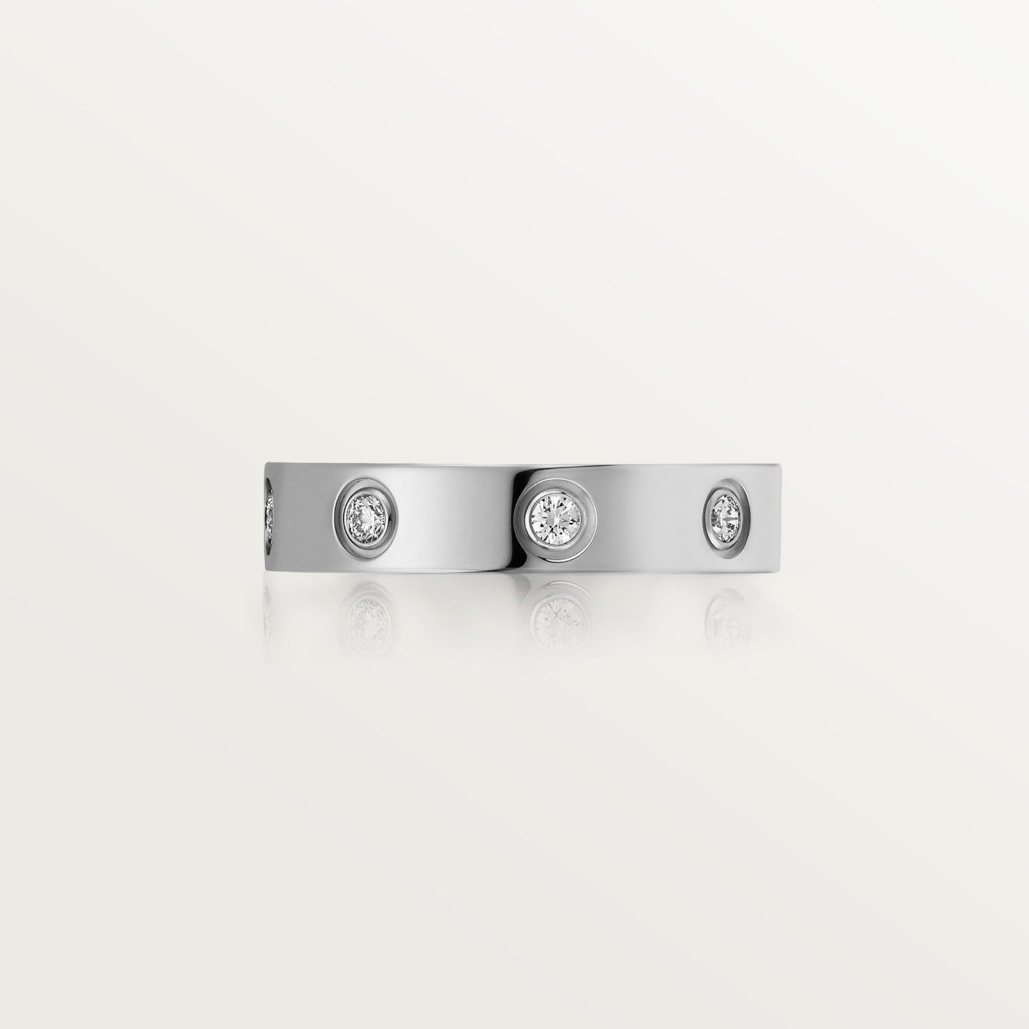 Bague LOVE, petit modèle, 8 diamants