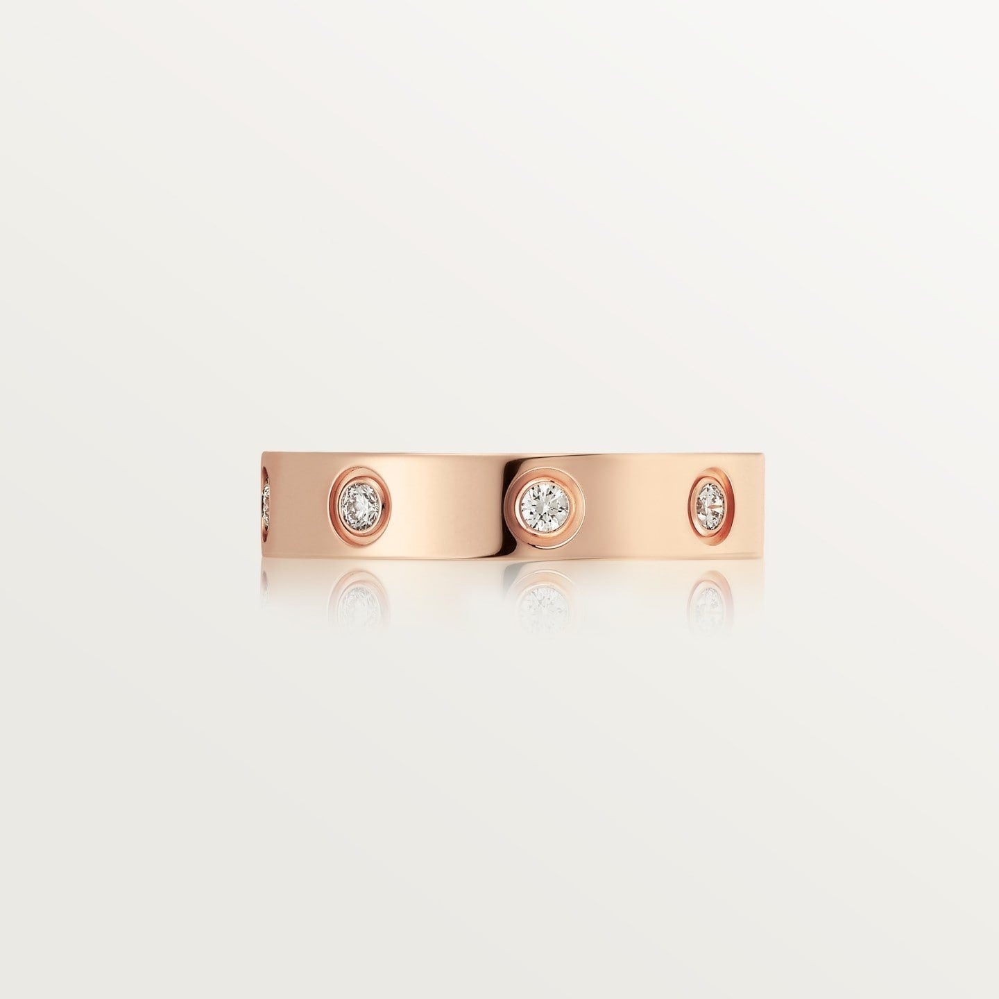 Bague LOVE, petit modèle, 8 diamants