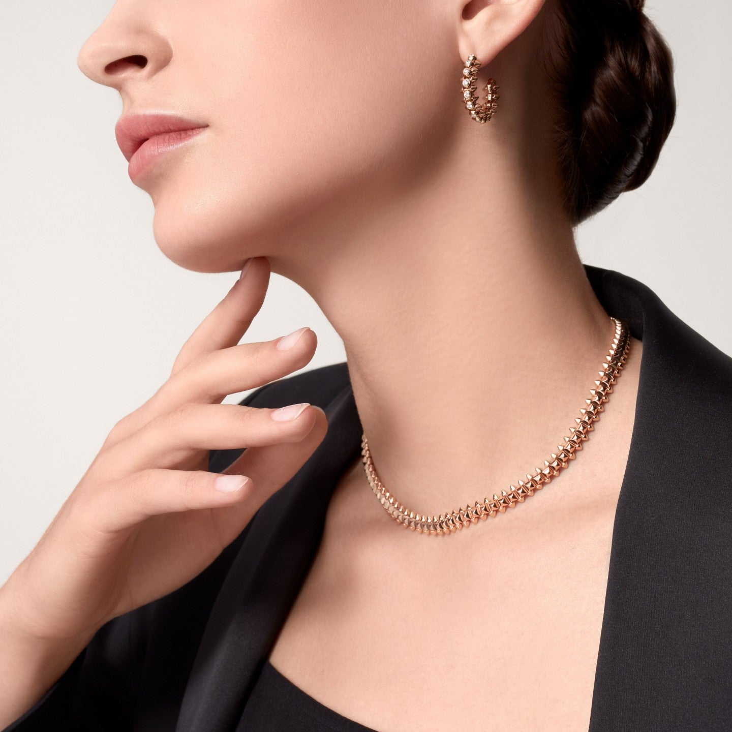 Créoles Clash de Cartier, moyen modèle, diamants