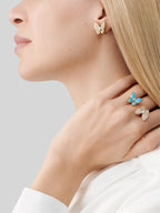 Bague Entre les Doigts Deux Papillons
