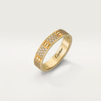 Bague LOVE, petit modèle, pavée
