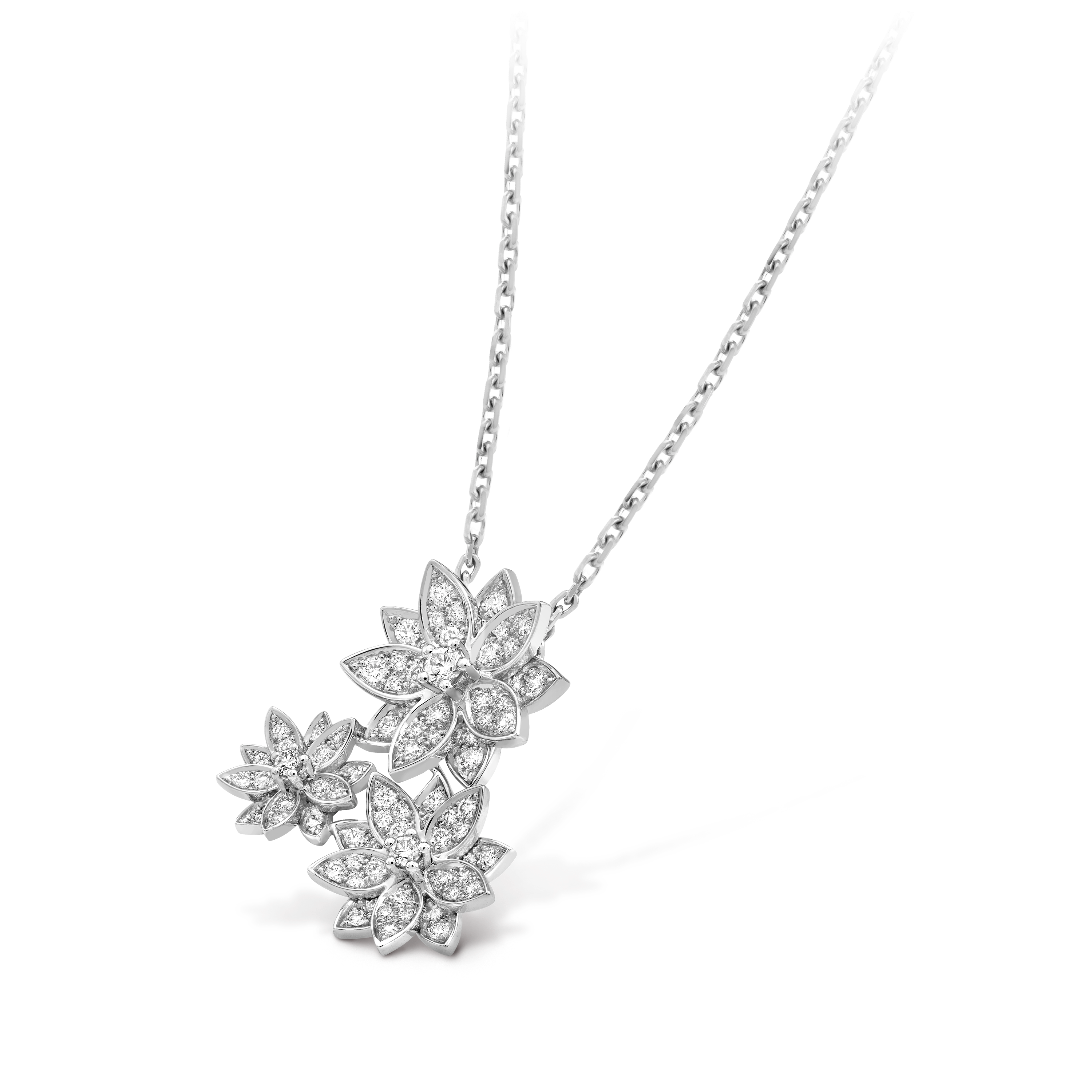 Pendentif Lotus, 3 fleurs