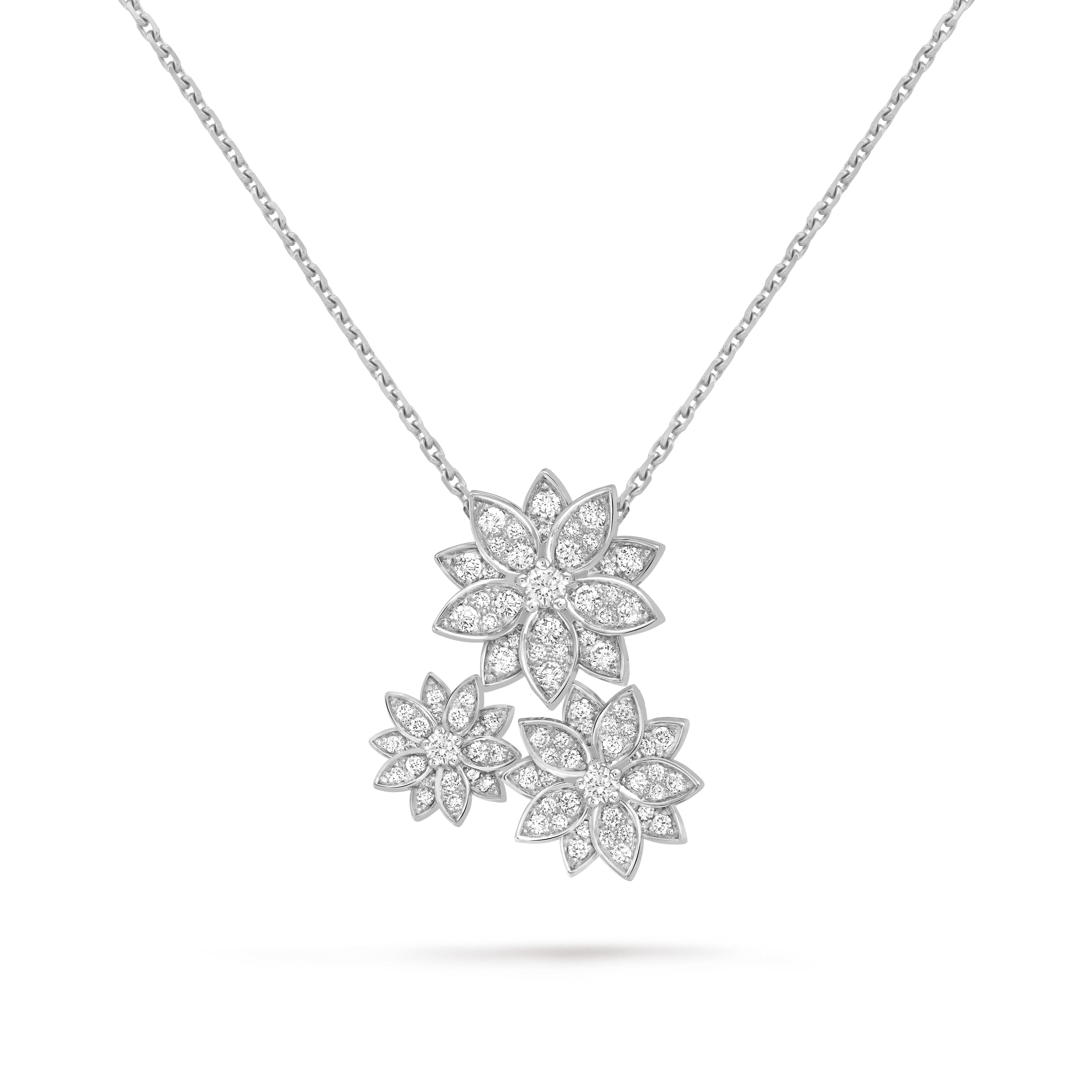 Pendentif Lotus, 3 fleurs