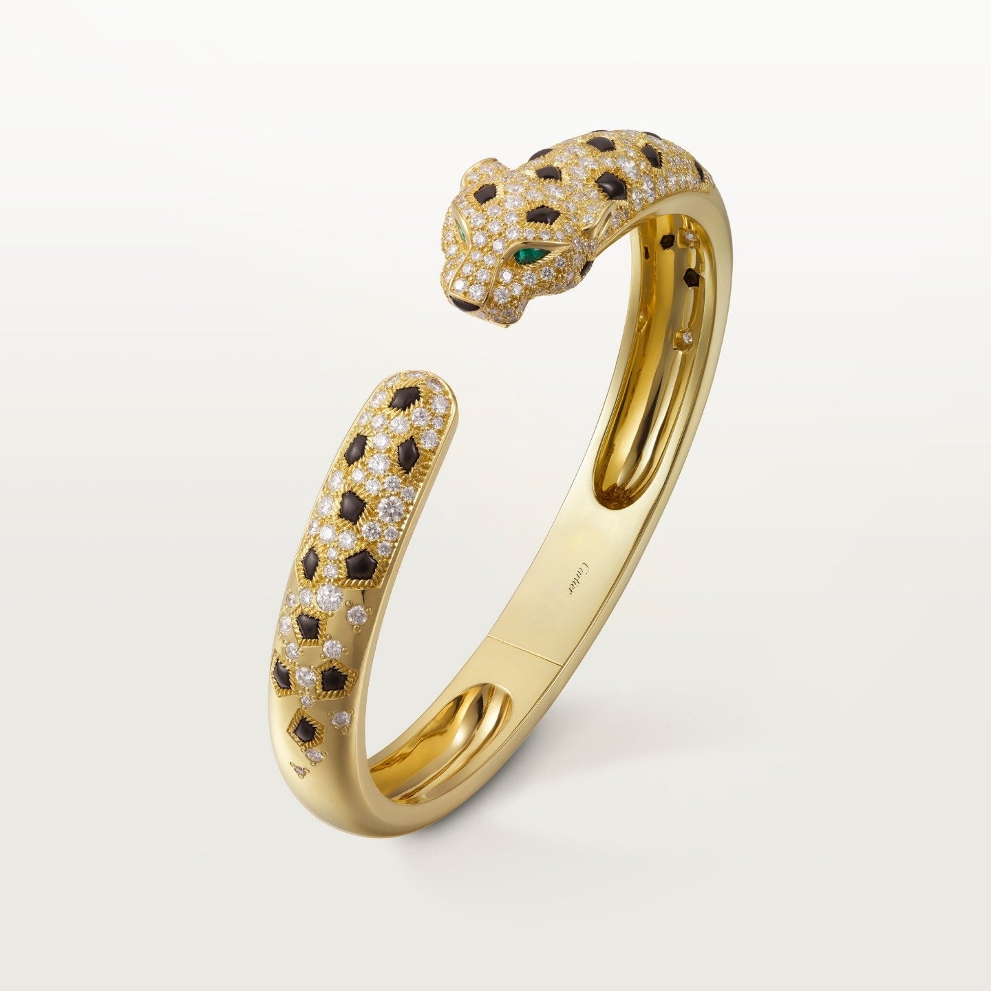 Bracelet Panthère de Cartier, moyen modèle, semi-pavé